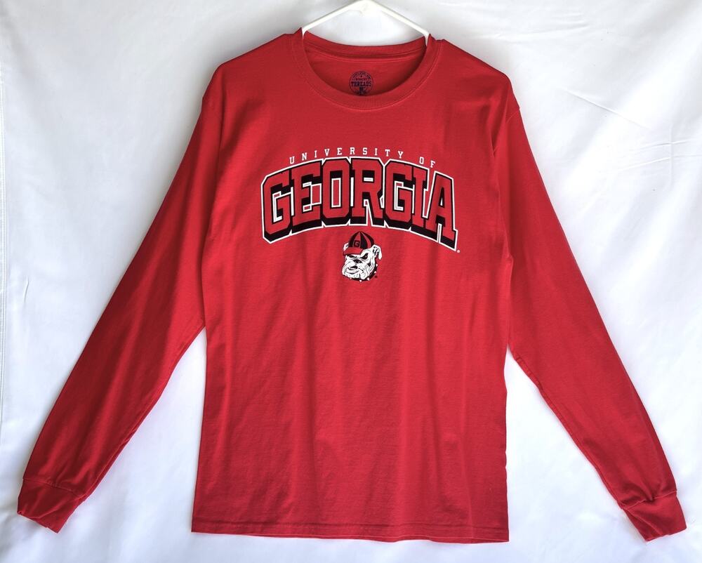 Georgia Bulldogs Rivalry Threads 91 Men's Long Sleeve Red Pullover Shirt M 38/40